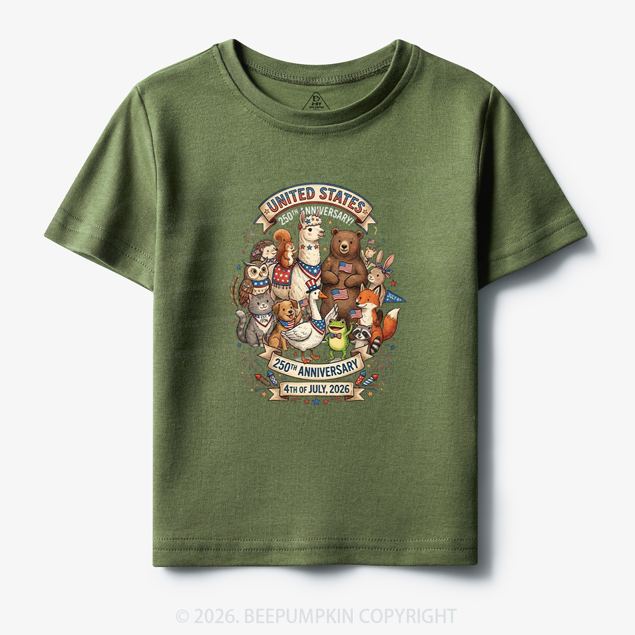 USA 250th Anniversary 4th of July Toddler&Kid's Tees