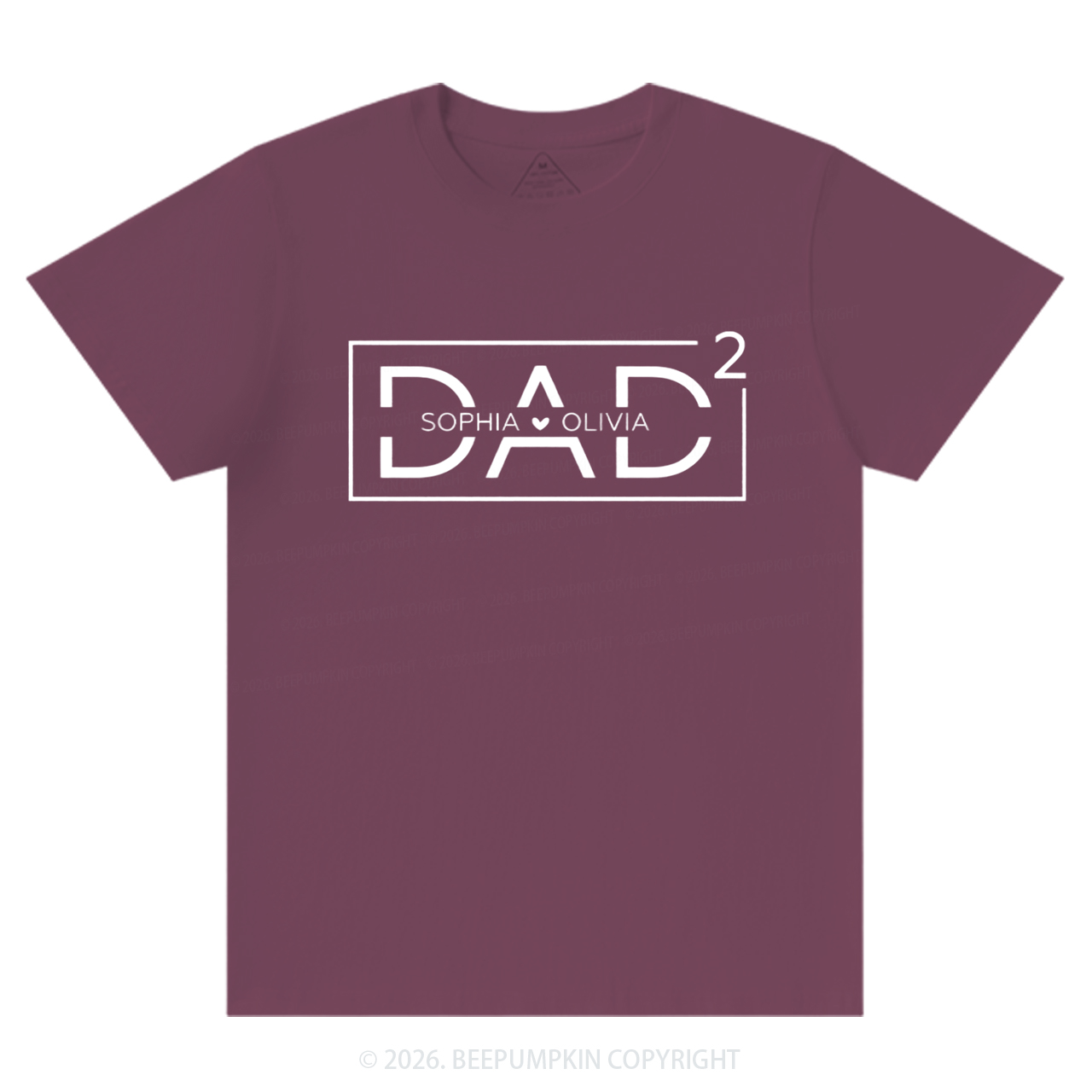 Personalized Dad Squared With Kids Names T-Shirts