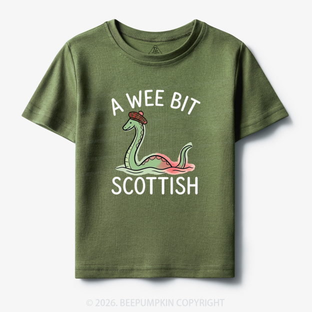 A Wee Bit Scottish Funny Loch Ness Monster Toddler&Kid's Tees