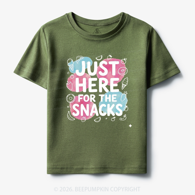 Just Here for the Snacks Funny Toddler&Kid's Tees