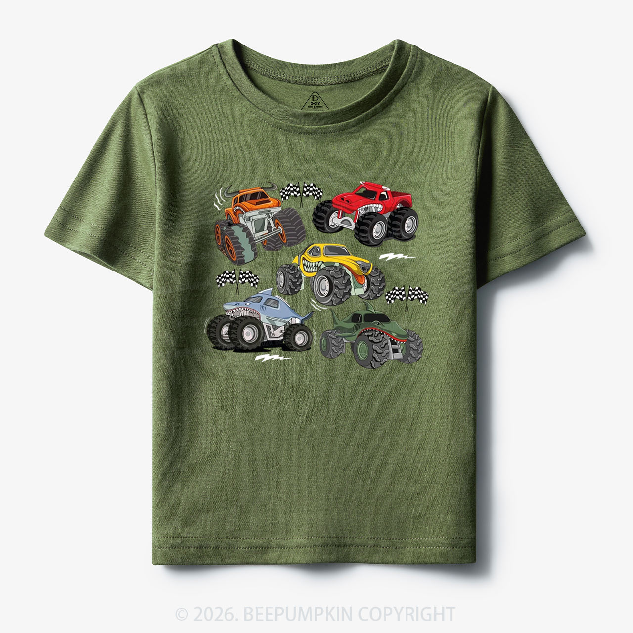 Monster Trucks Race Toddler&Kid's Tees