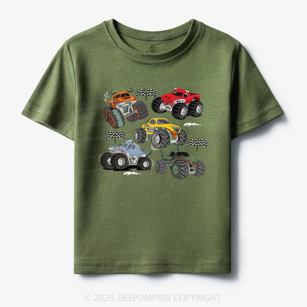 Monster Trucks Race Toddler&Kid's Tees