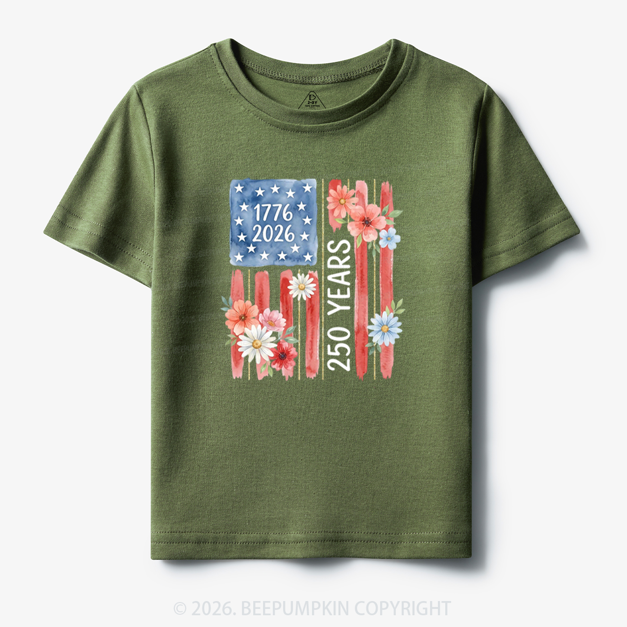 United States of America 250th Patriotic Flag Toddler&Kid's Tees