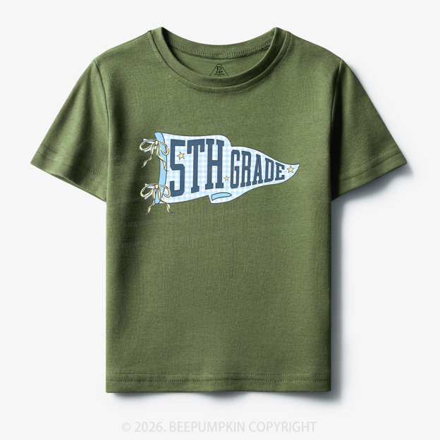 Personalized Pennant Grade Level Team Toddler&Kid's Tees