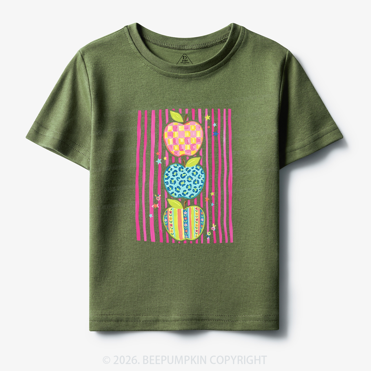 Colorful Apple Back to School Toddler&Kid's Tees