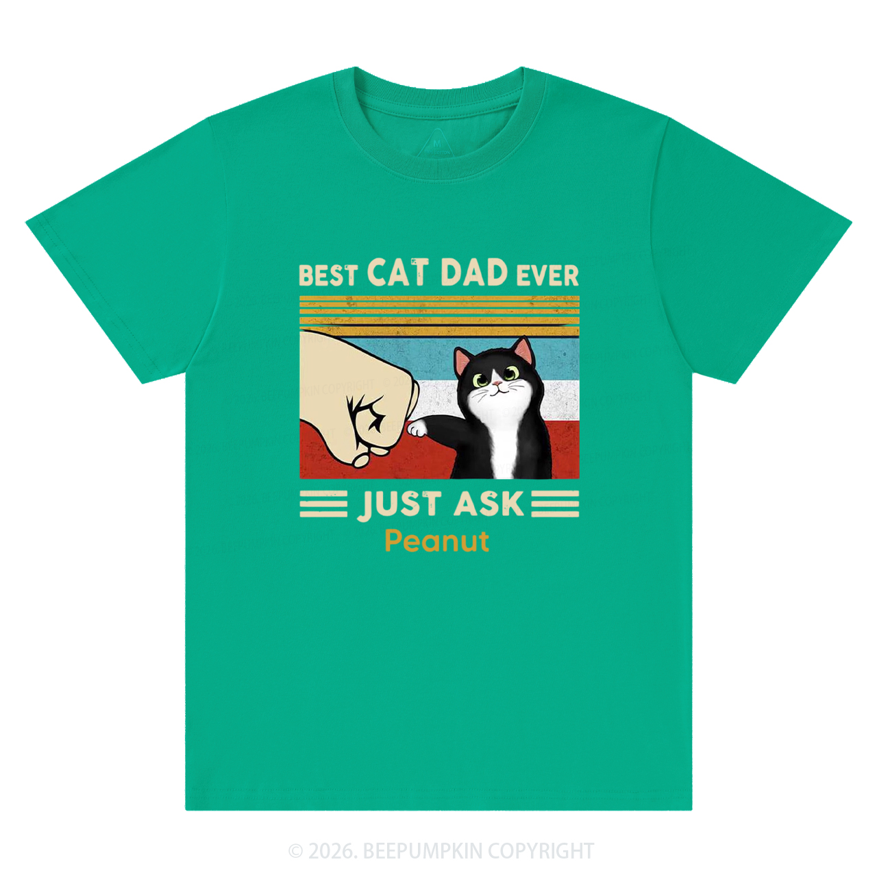 Personalized Best Cat Dad Ever T-Shirts