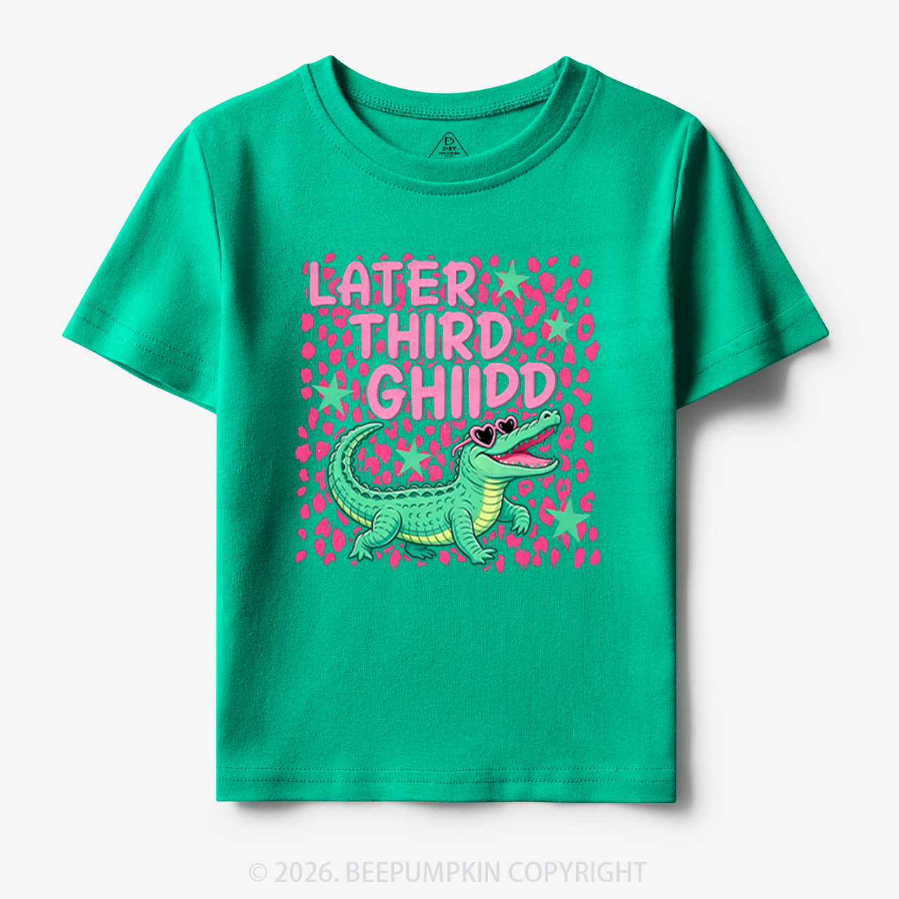 Pink Leopard Print Later Back to School Toddler&Kid's Tees