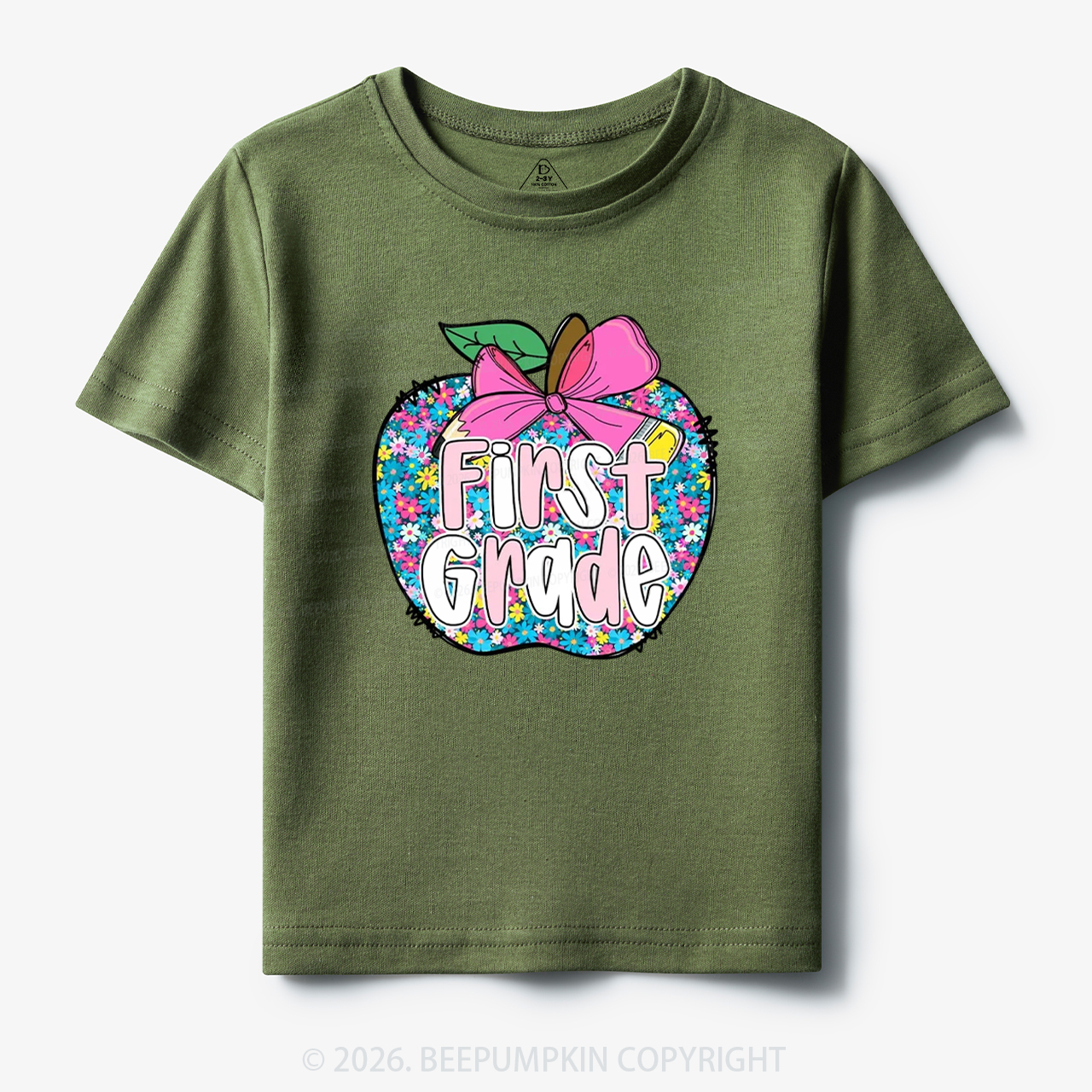 Preppy Back to School Coquette Retro Apple Toddler&Kid's Tees