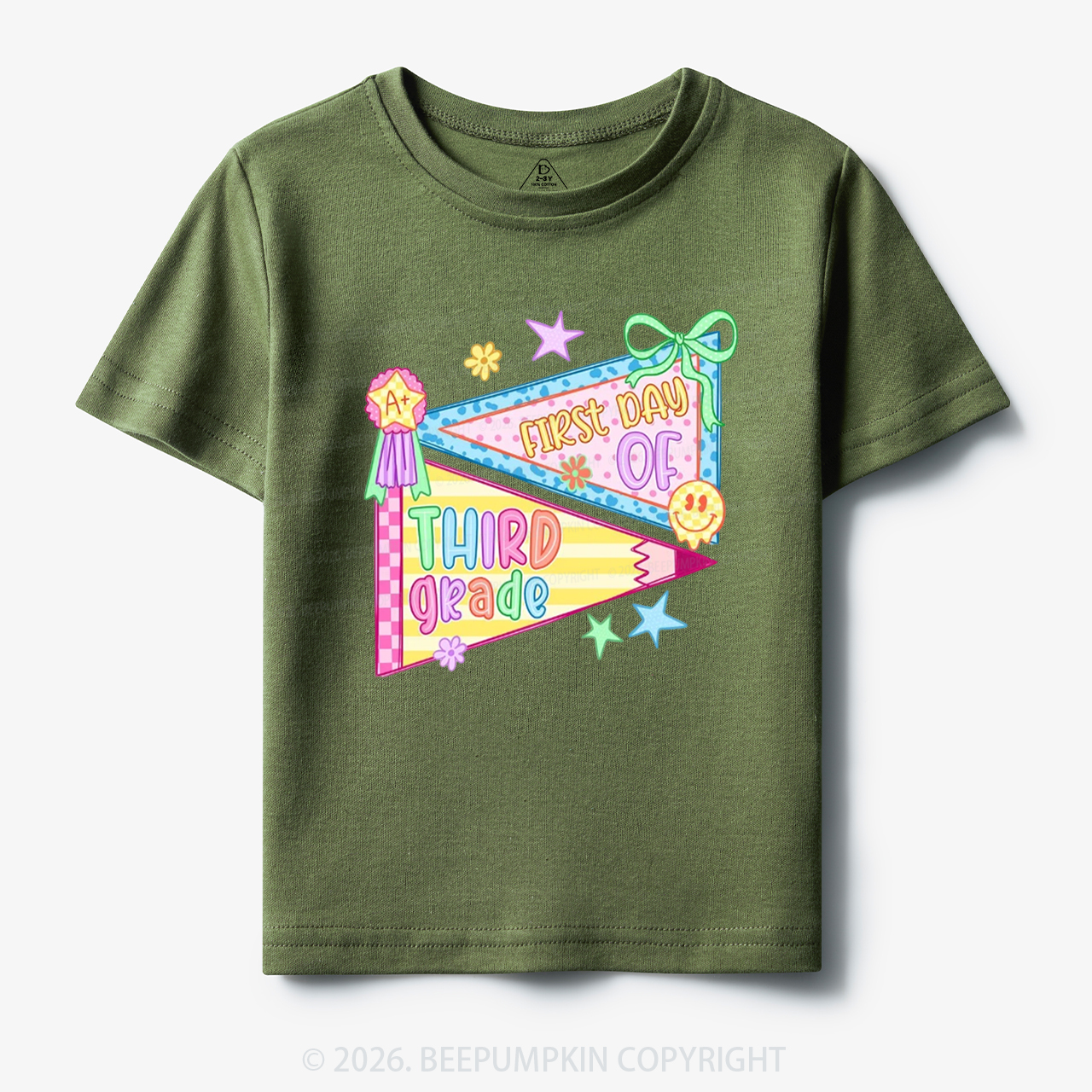 Floral Apple Pre-k 1st/2nd/3rd/4th/5th Grade Toddler&Kid's Tees