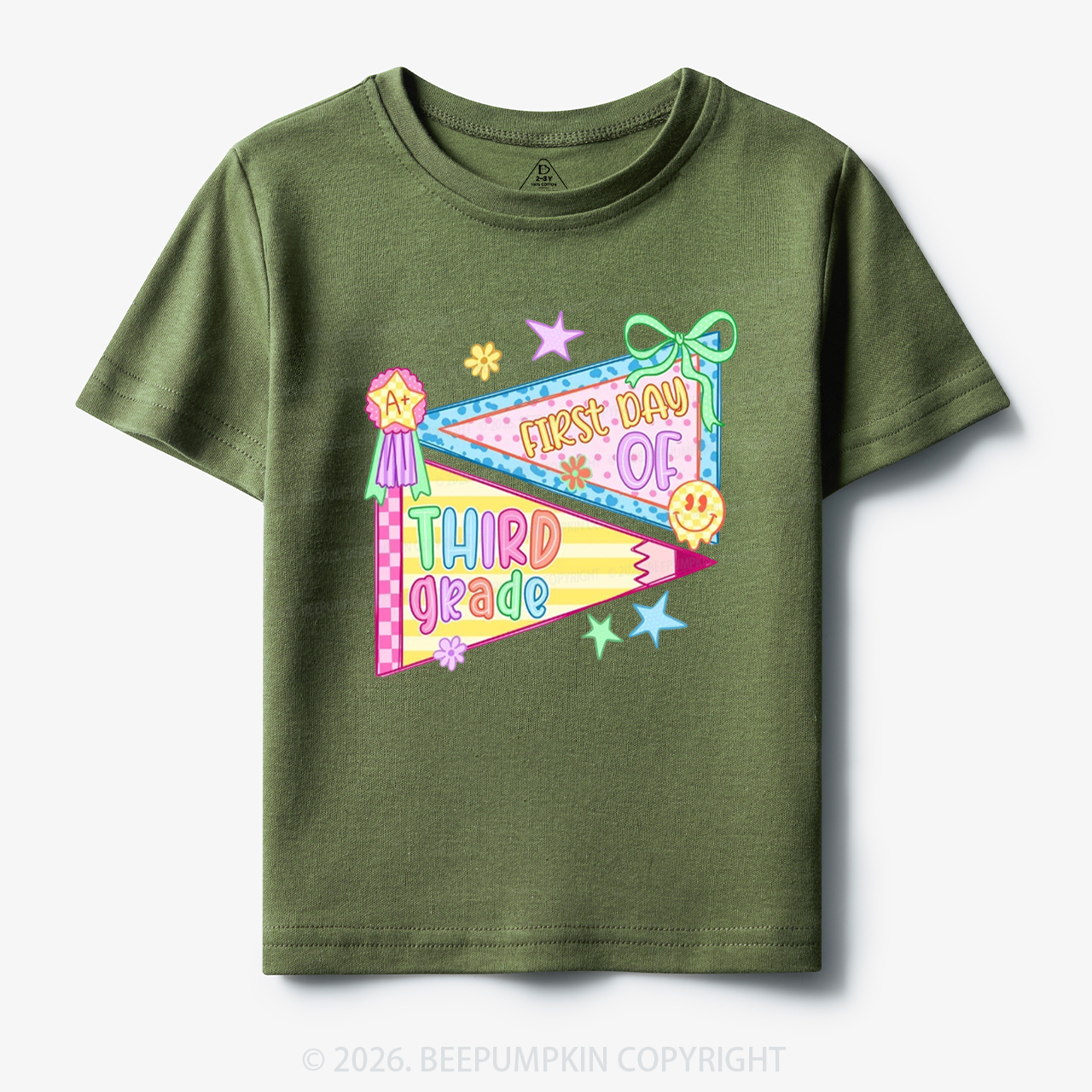 Floral Apple Pre-k 1st/2nd/3rd/4th/5th Grade Toddler&Kid's Tees