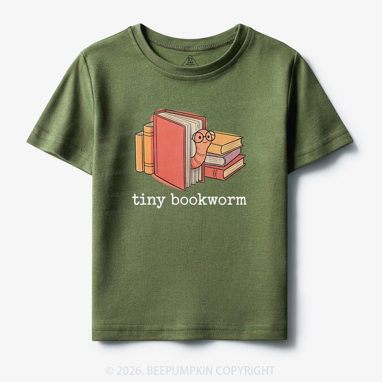 Tiny Bookworm Cute Book Lover Toddler&Kid's Tees