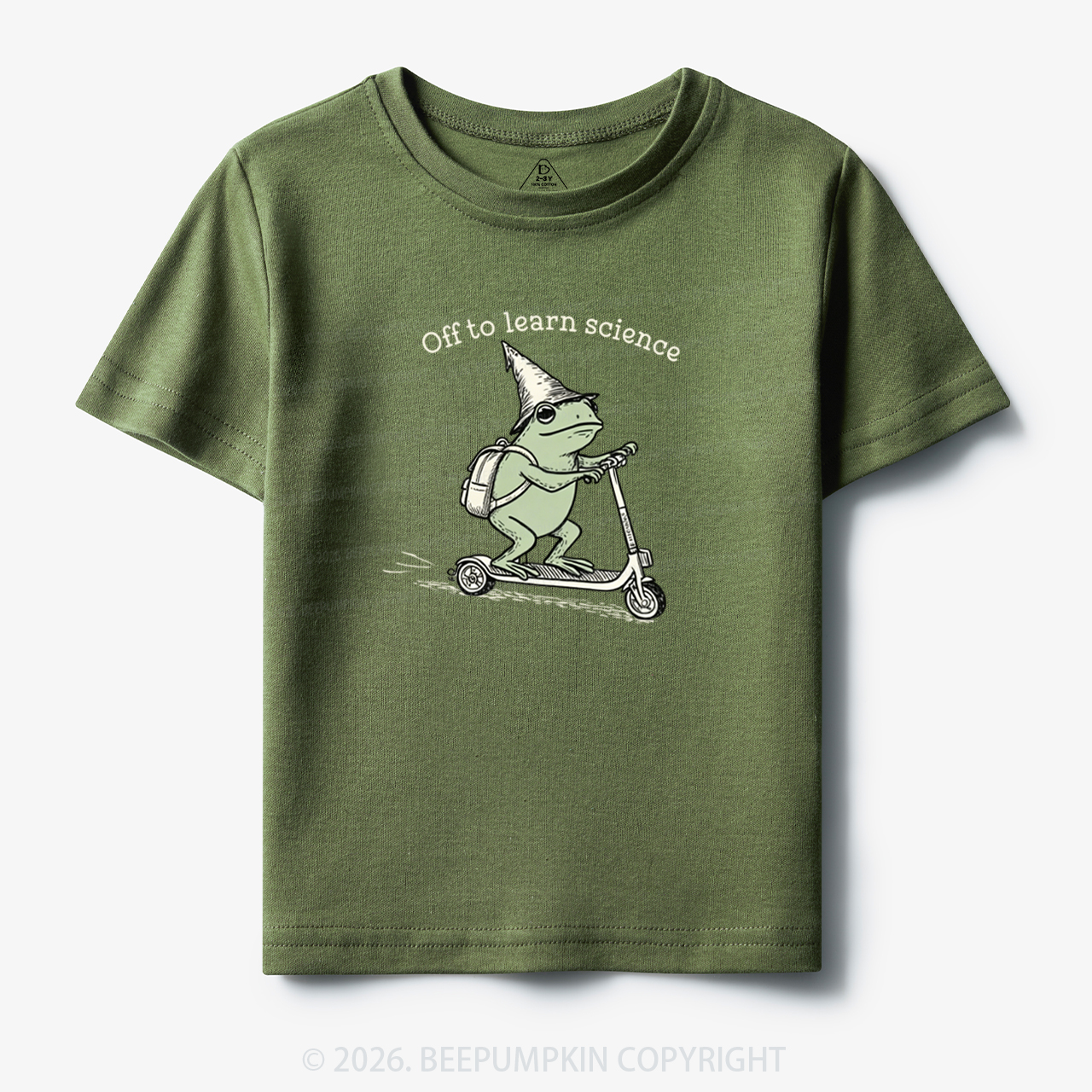 Personalized Funny Frog Off to Learn Class Toddler&Kid's Tees