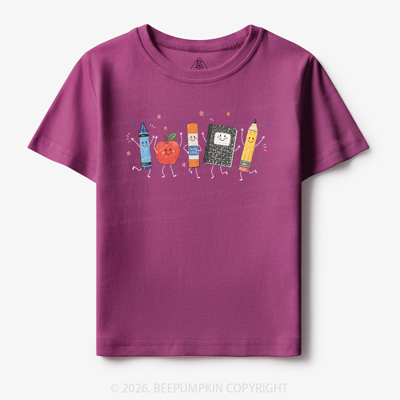 Crayon Apple Pencil Notebook Toddler&Kid's Tees
