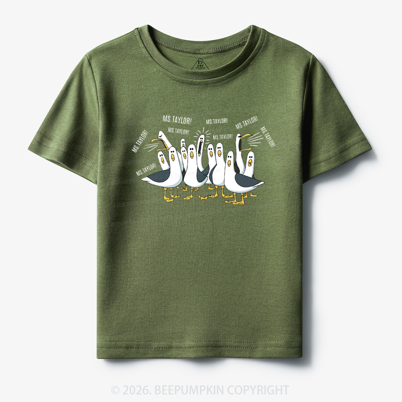 Personalized Teacher Name Seagulls Funny Toddler&Kid's Tees