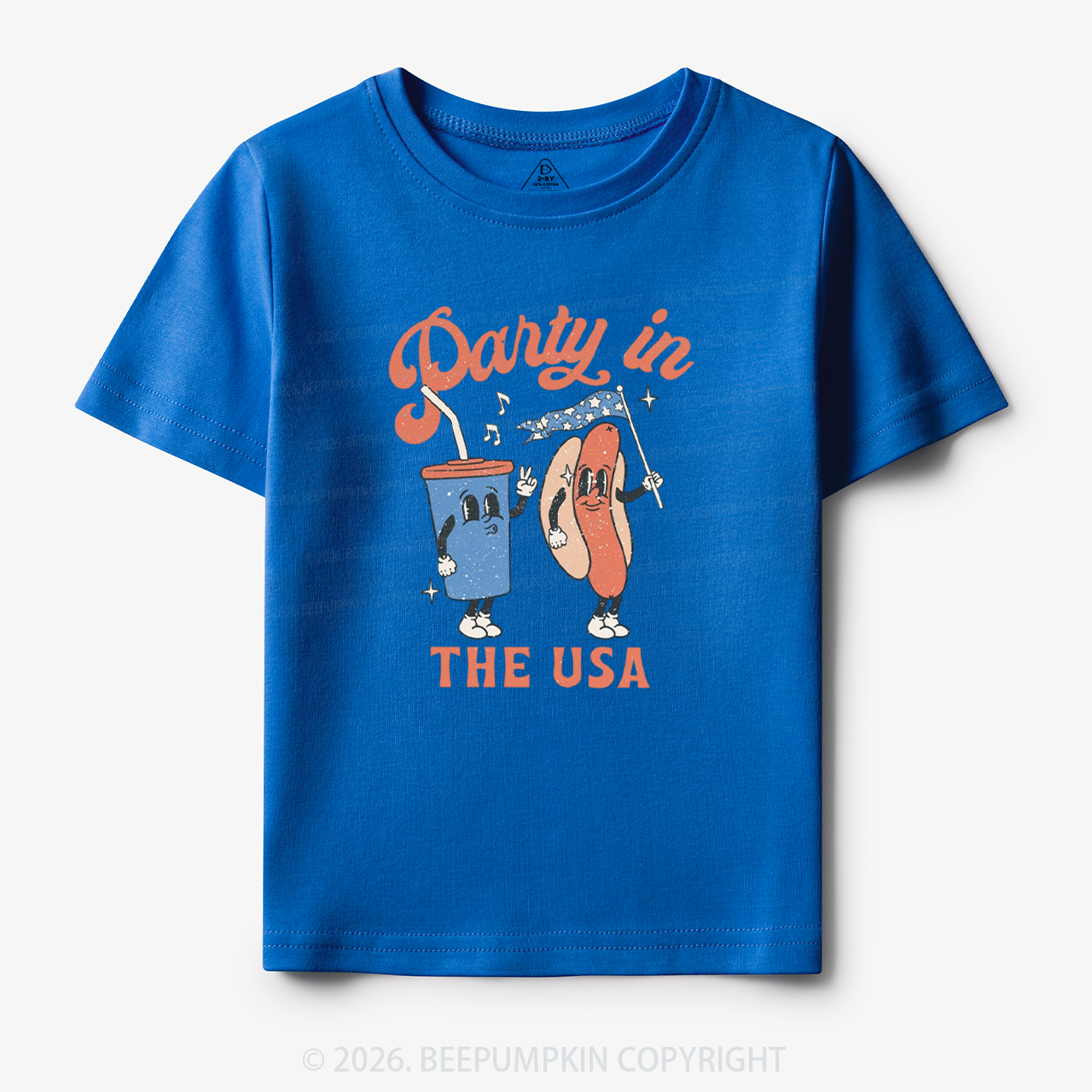 Party In The USA Hot Dog And Drink Toddler&Kid's Tees