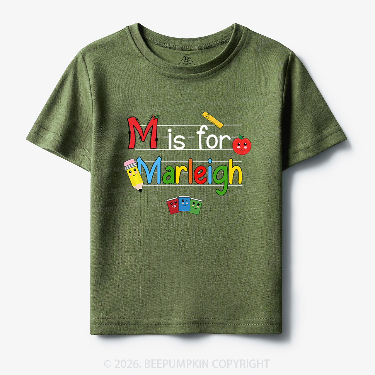Personalized Kids Name Toddler&Kid's Tees Beepumpkin
