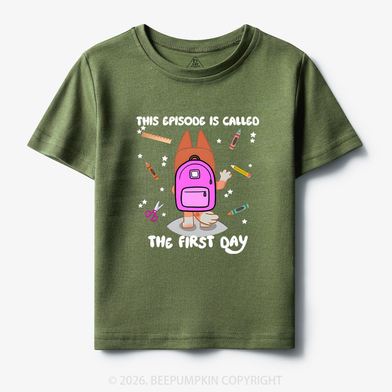 Personalized Back To School Dog Toddler&Kids Tees