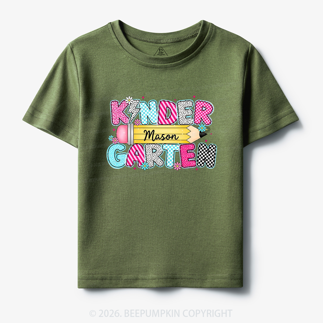 Personalized Kindergarten Name Back To School Toddler&Kid's Tees