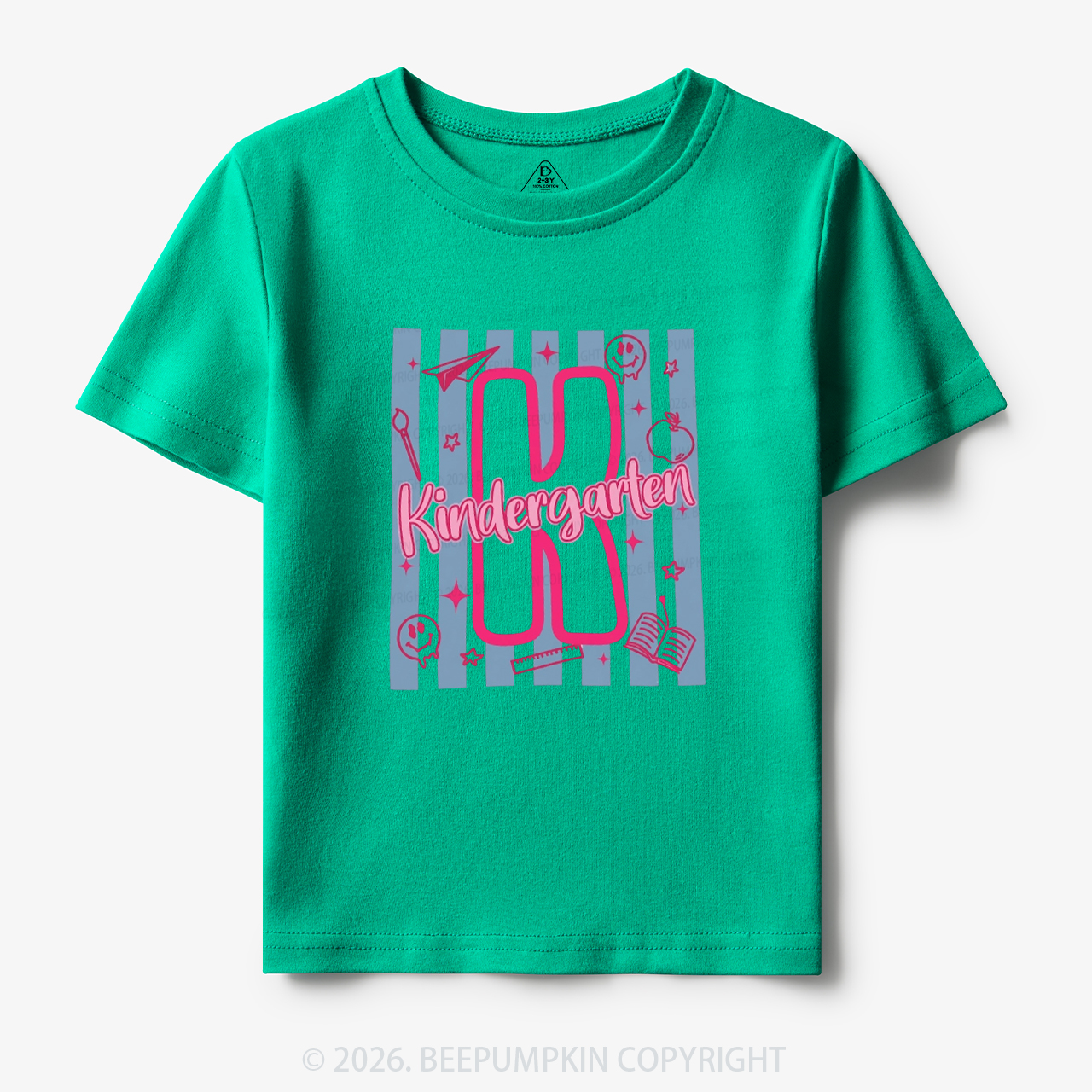 Preppy Stripes Kindergarten Back to School Toddler&Kid's Tees
