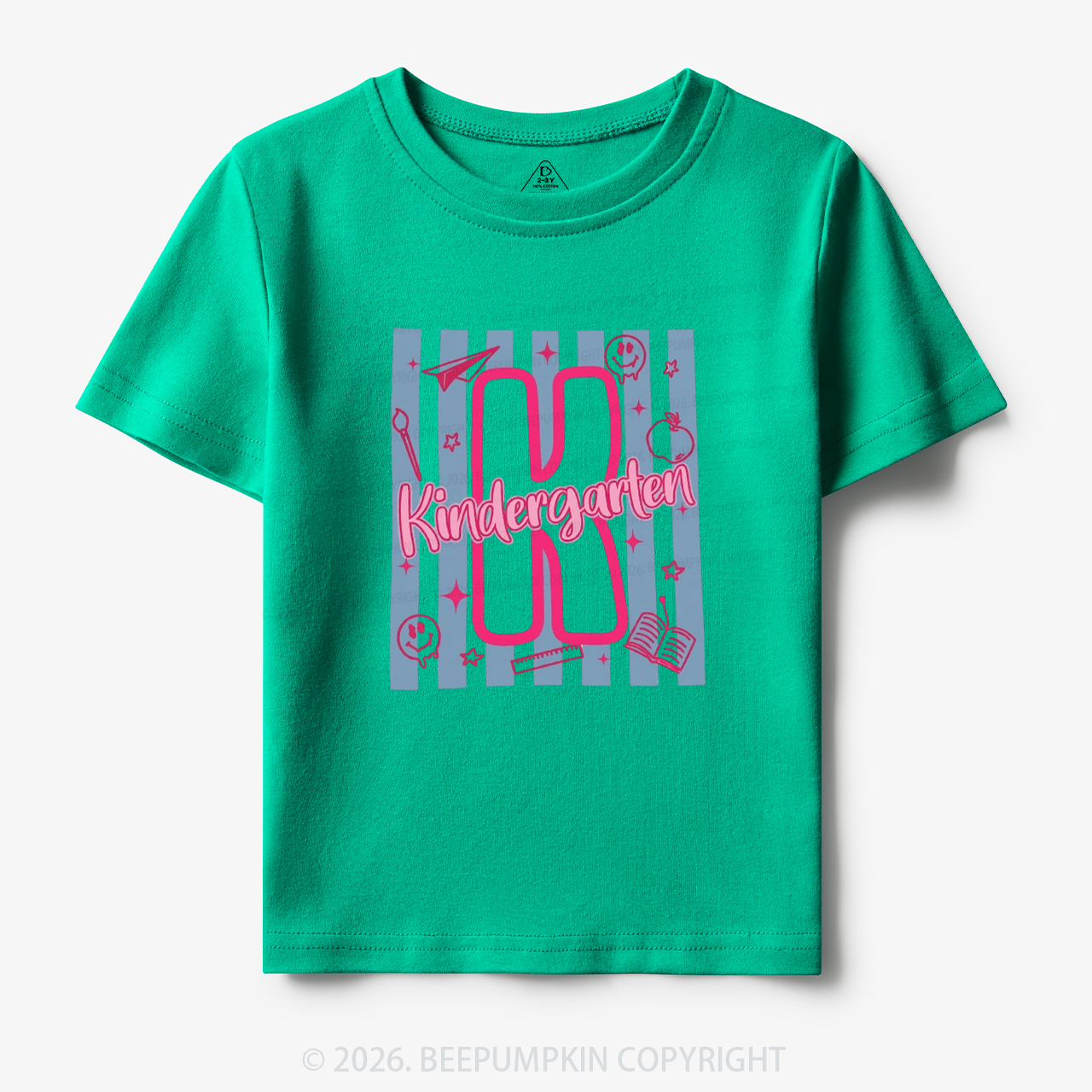 Preppy Stripes Kindergarten Back to School Toddler&Kid's Tees