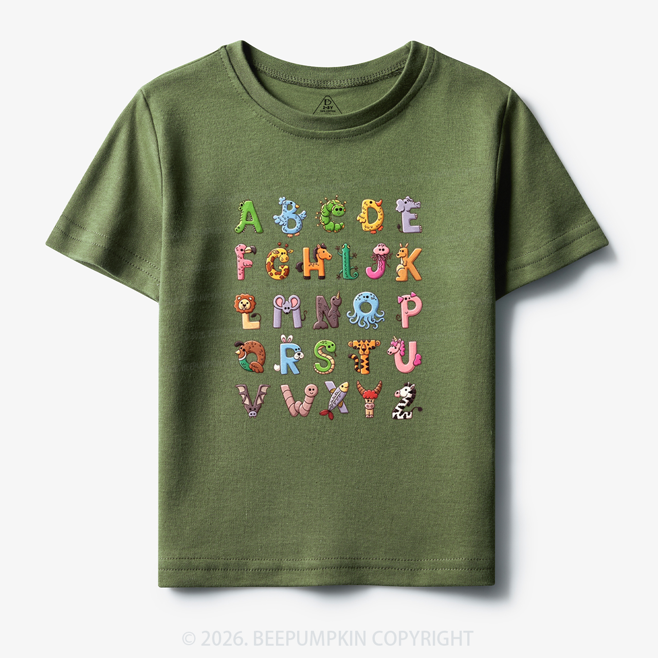 Cute Animals Alphabet Toddler&Kid's Tees