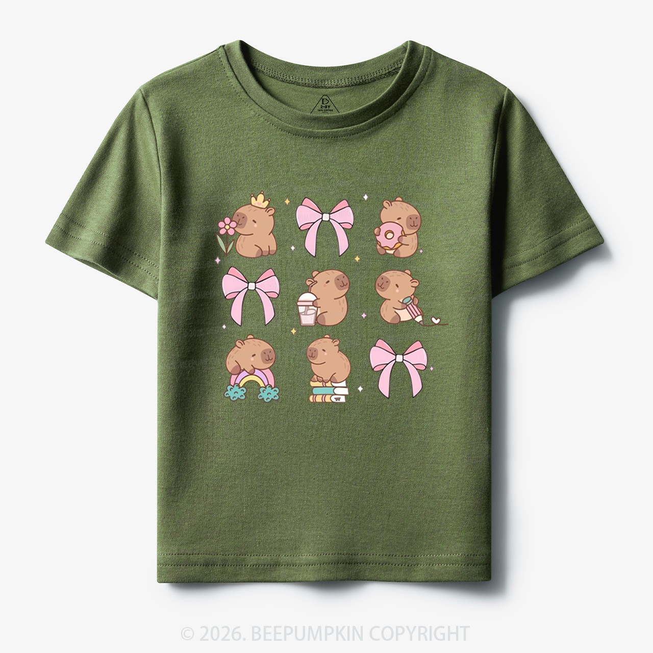 Capybara Cute Back to School Funny Animal Toddler&Kid's Tees