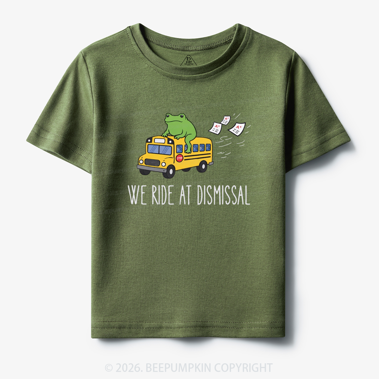 Funny Frog We Ride At Dismissal Toddler&Kid's Tees
