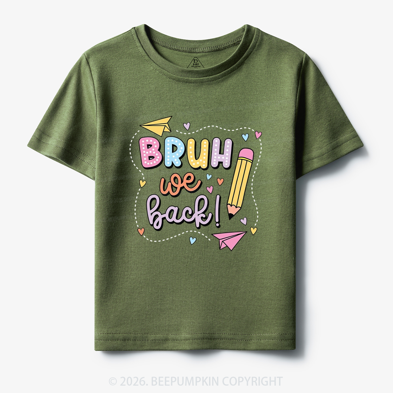 Bruh We Back Pastel Back to School Toddler&Kid's Tees