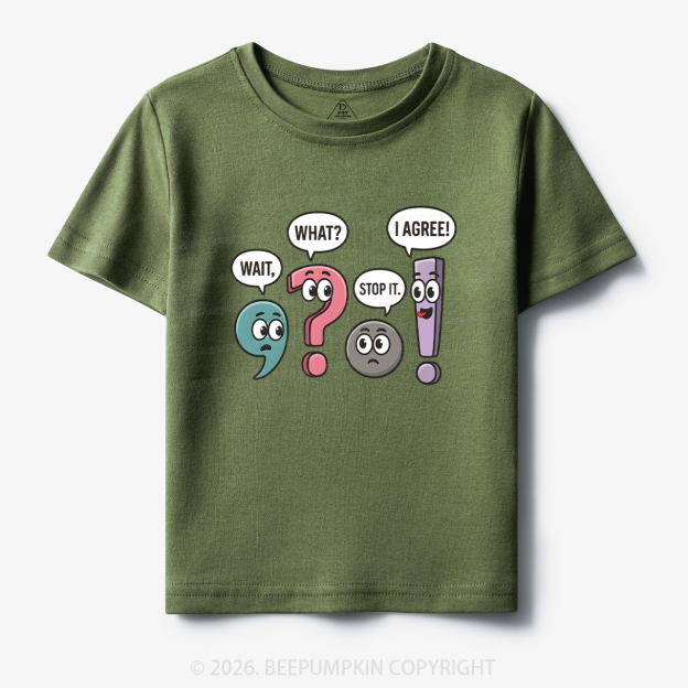 Funny Punctuation Back to School Toddler&Kid's Tees