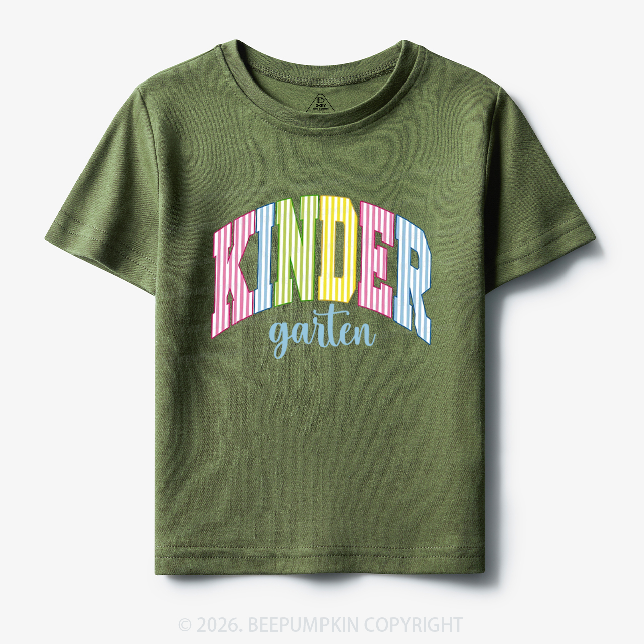 Colors Kindergarten Stripes Back to School Toddler&Kid's Tees