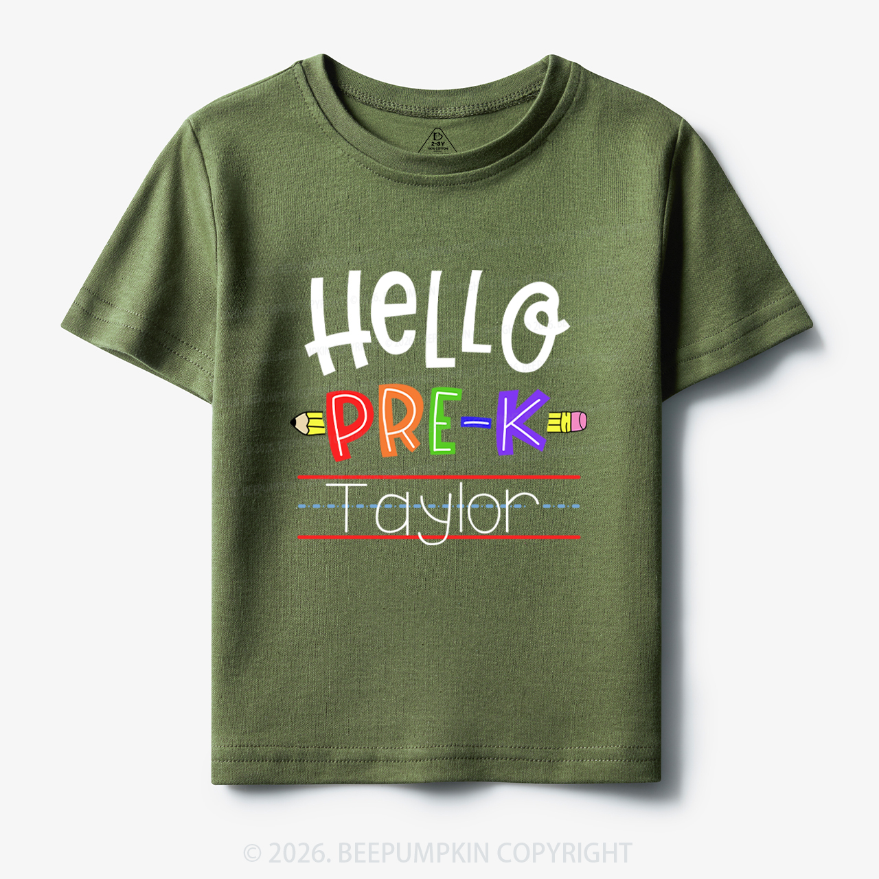 Personalized Hello Pre-k Shirt Back to School