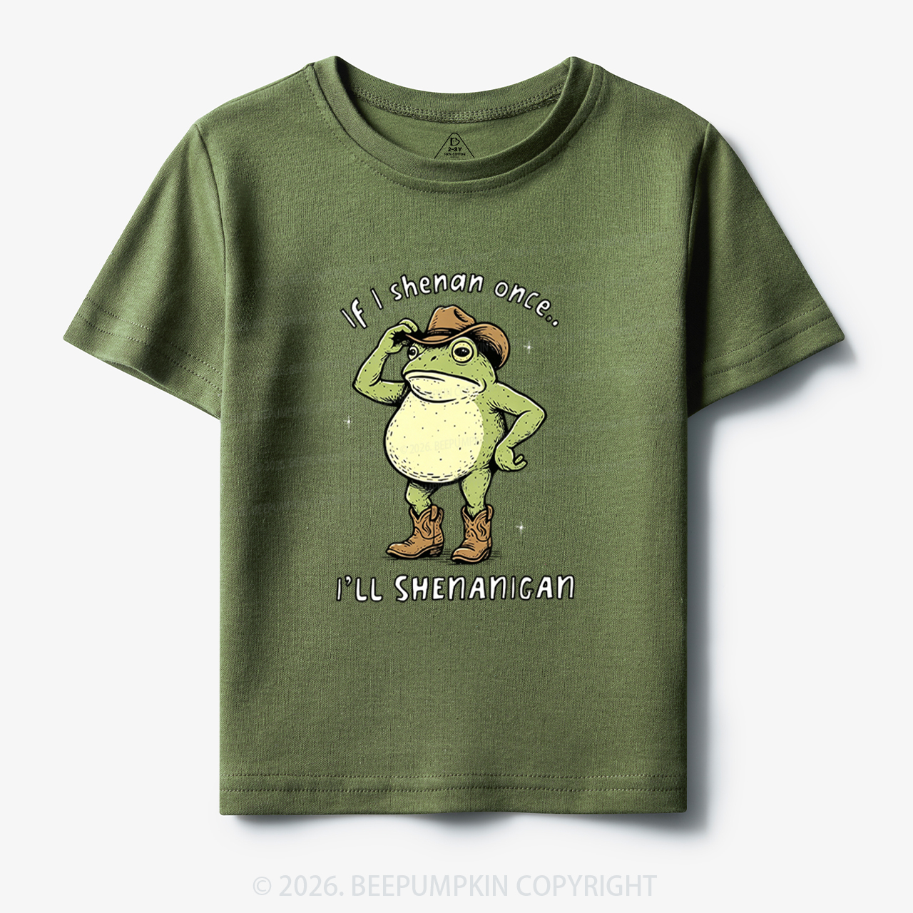 Funny Frog If I Shenan Once I'll Shenanigan Toddler&Kid's Tees