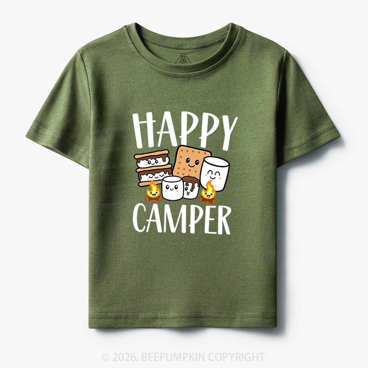Happy Camper Cute Marshmallow Toddler&Kid's Tees