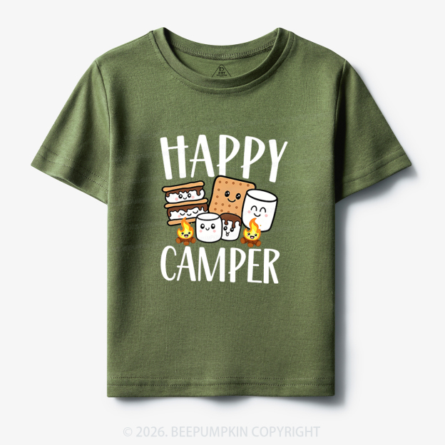 Happy Camper Cute Marshmallow Toddler&Kid's Tees