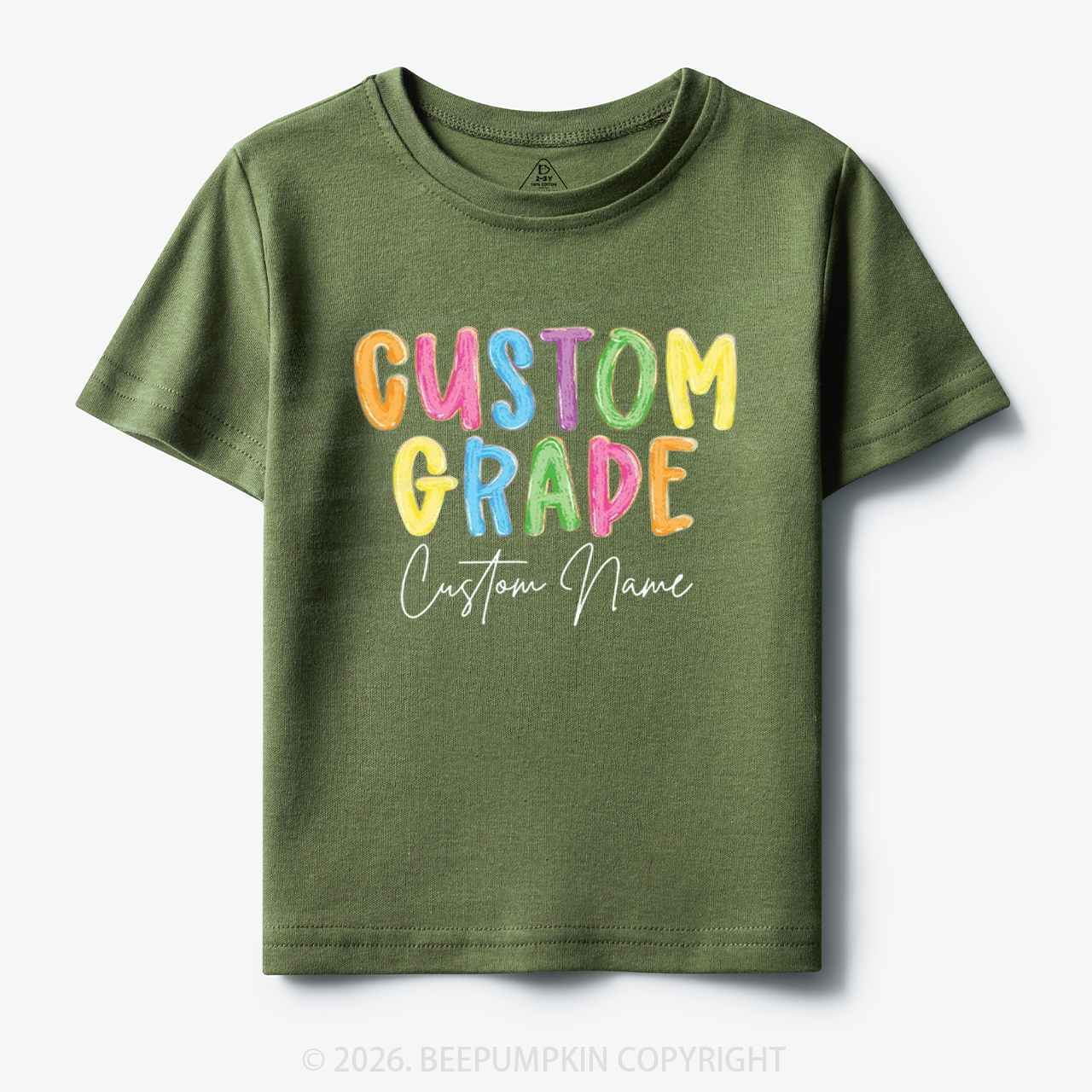 Personalized Colorful Grade Back To School Toddler&Kid's Tees