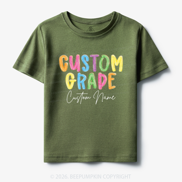 Personalized Colorful Grade Back To School Toddler&Kid's Tees