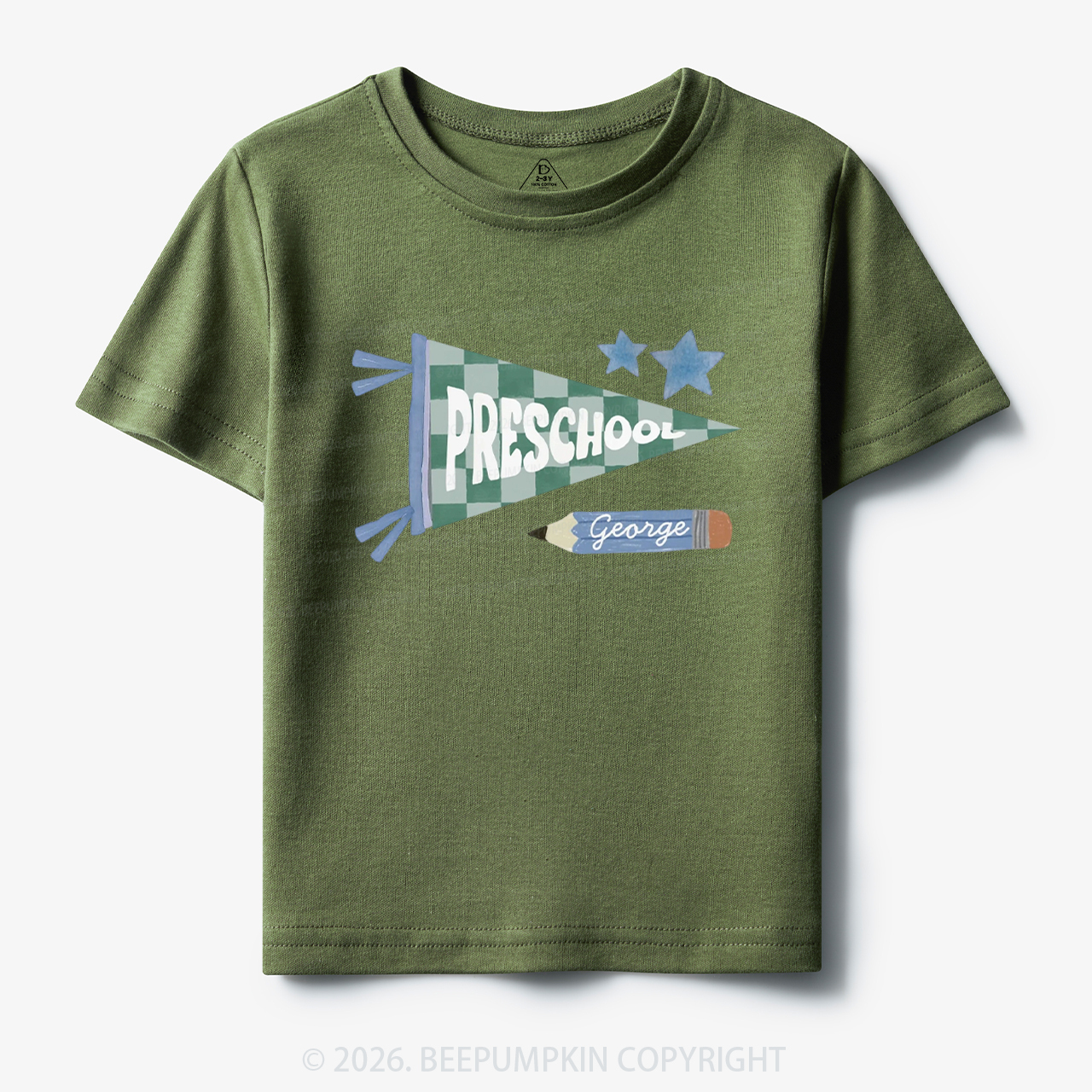 Personalized Pennant Back to School Toddler&Kid's Tees