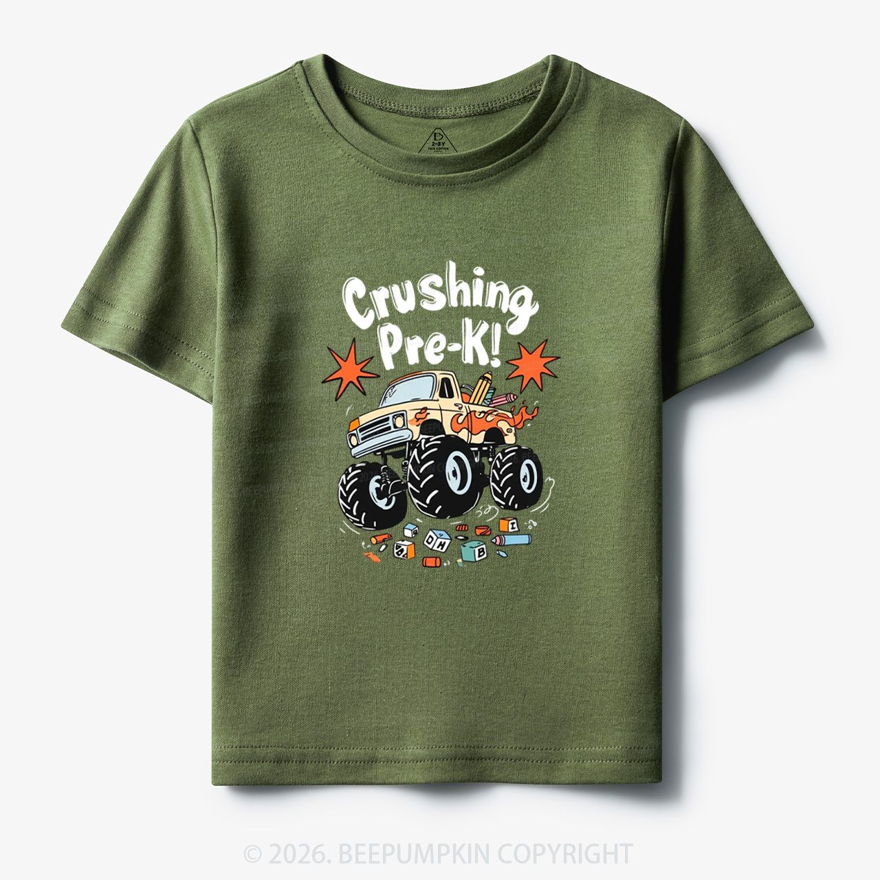 Crushing PreK Monster Truck Toddler&Kid's Tees