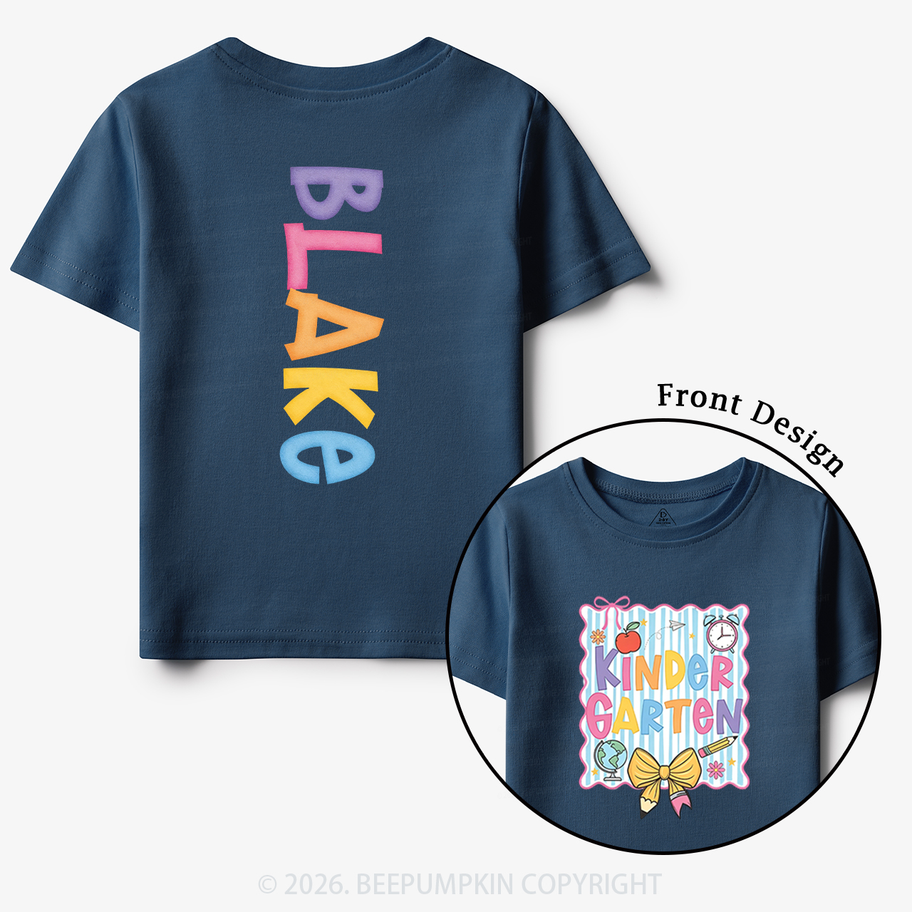 Personalized Cute Preschool to Fifth Grade Toddler&Kid's Tees