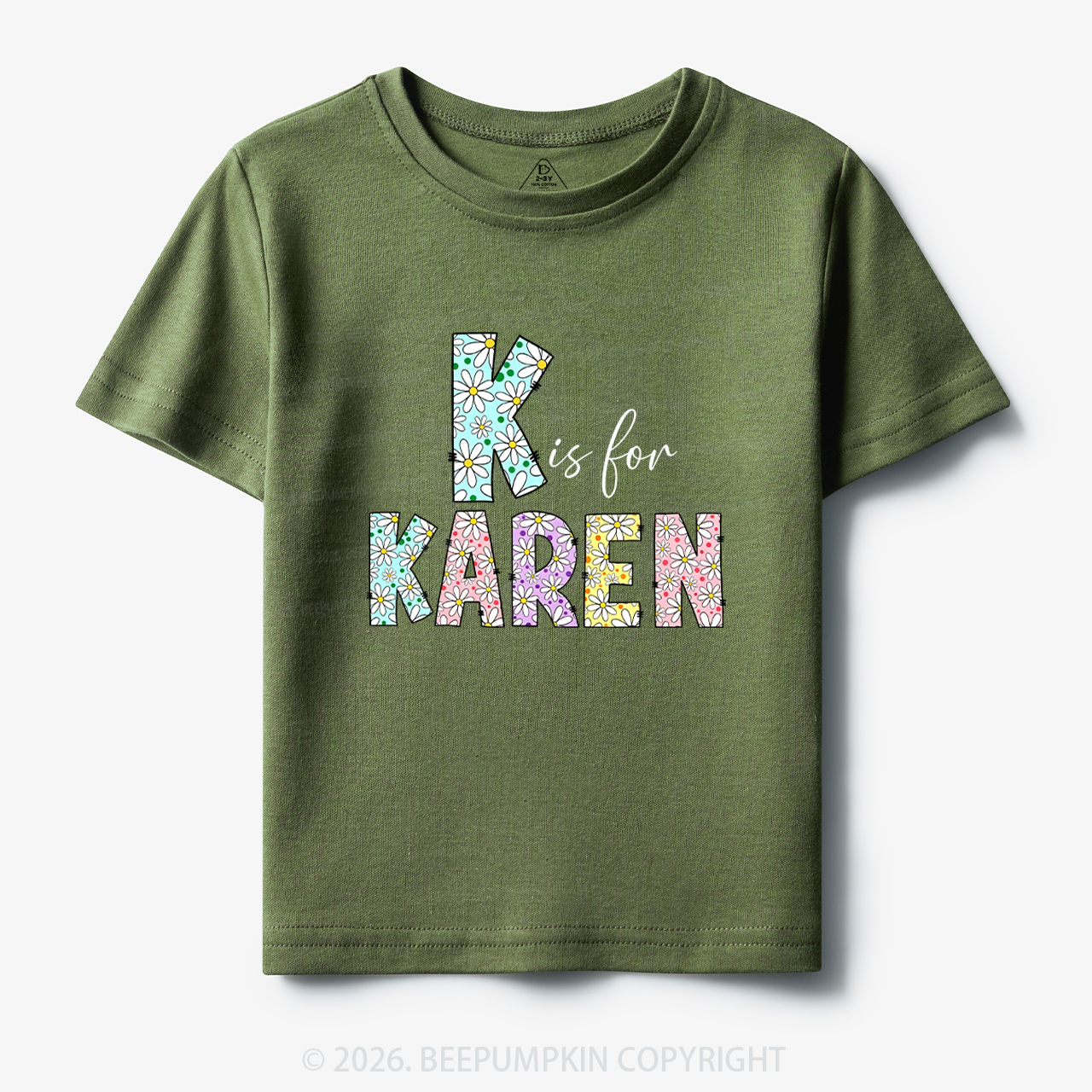 Personalized Daisy Letters Name Toddler&Kid's Tees