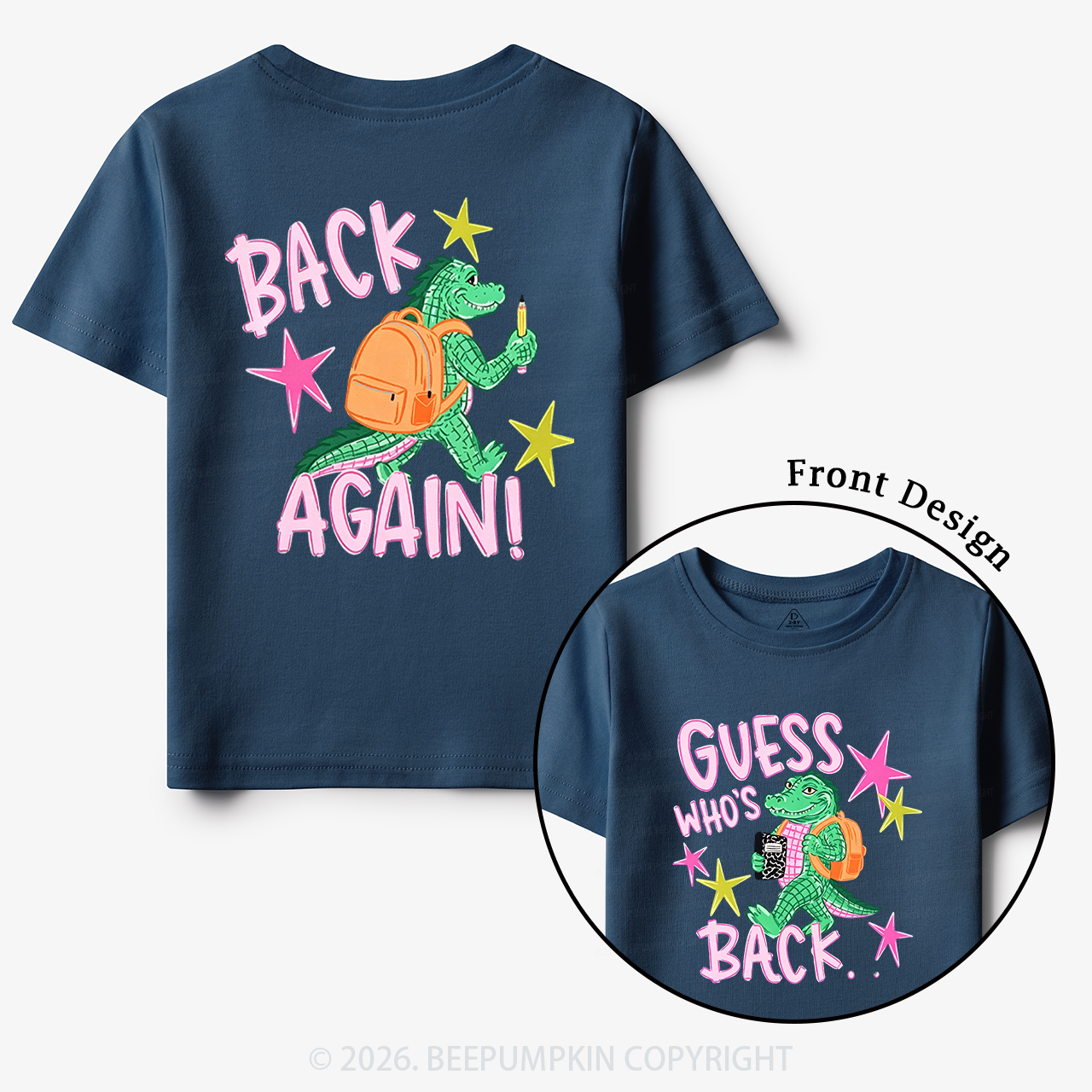 Guess Who's Back Funny Gator Back To School Toddler&Kid's Tees