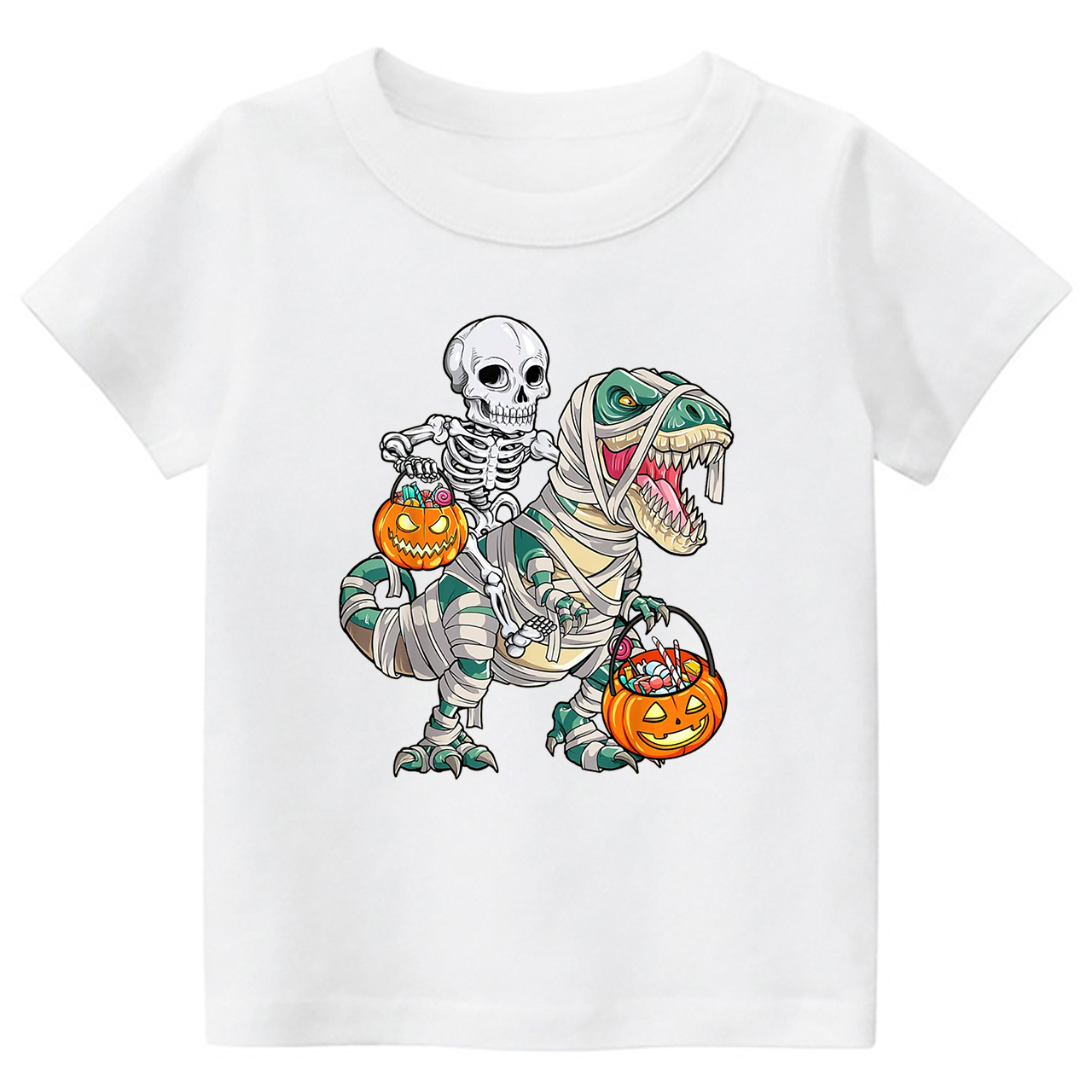 Spooky Saurus Dinosaur Halloween Kids Shirt 