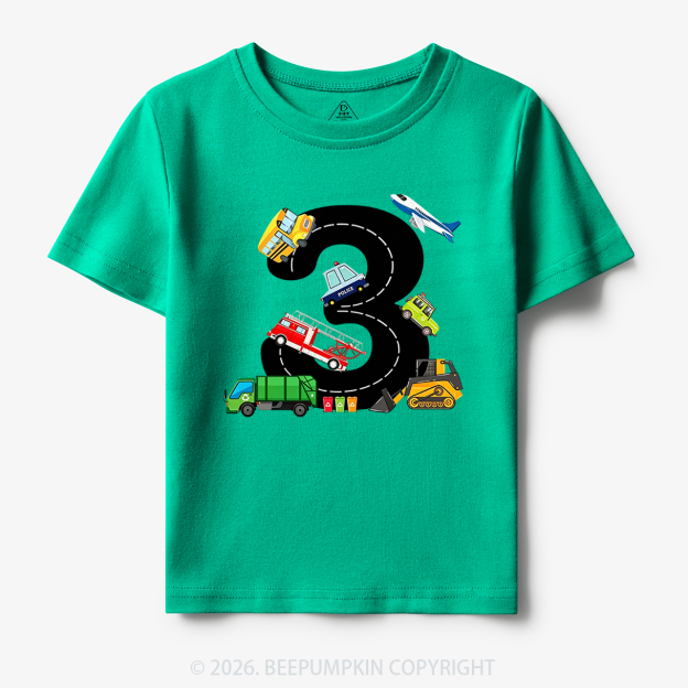 Personalized Transportation Helper Vehicles Birthday Toddler&Kid's Tees