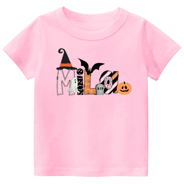 Personalized Halloween Name Kids Shirt 