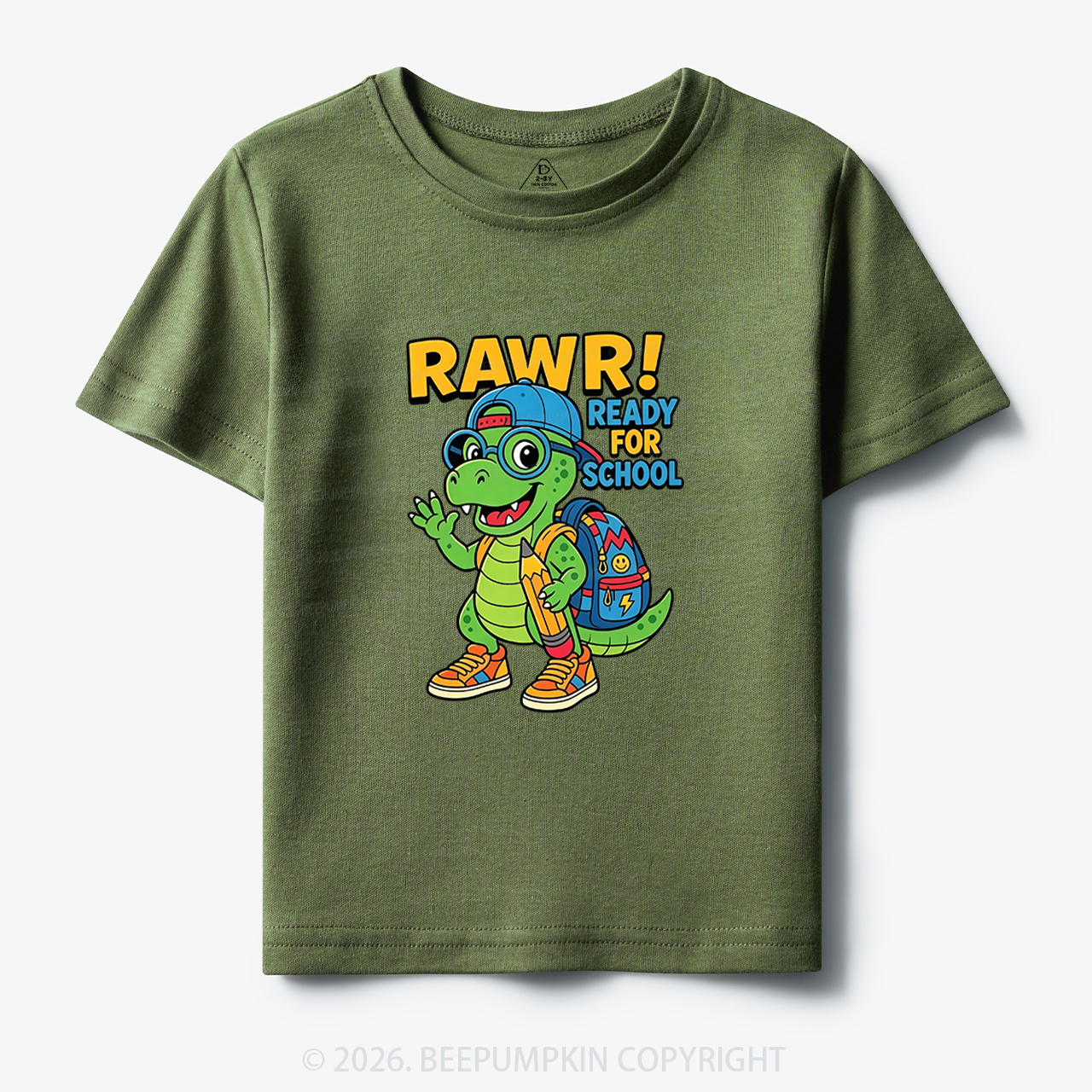 Rawr Ready for School Cute Dinosaur Toddler&Kid's Tees
