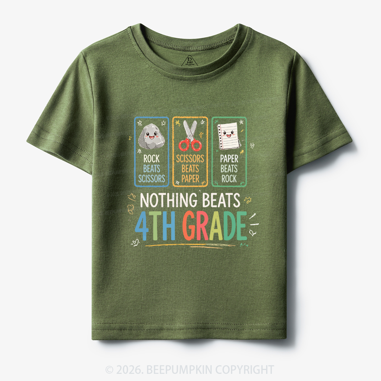 Personalized Rock Paper Scissors Back To School Toddler&Kid's Tees
