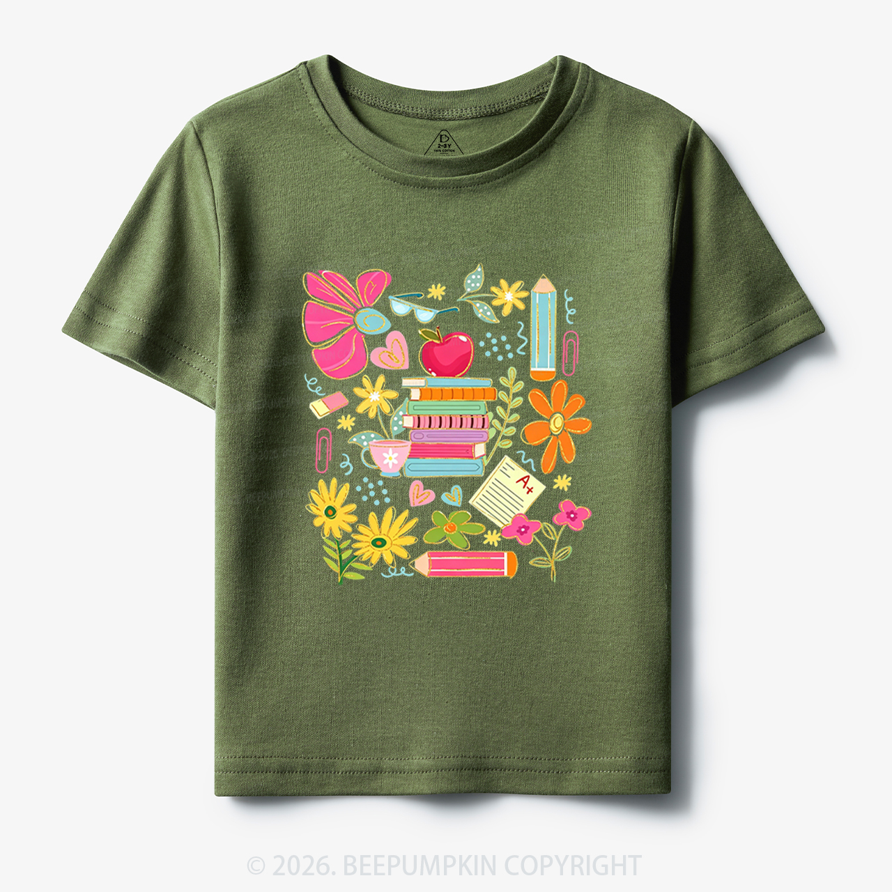 Cute Books Botanical Back to School Toddler&Kid's Tees