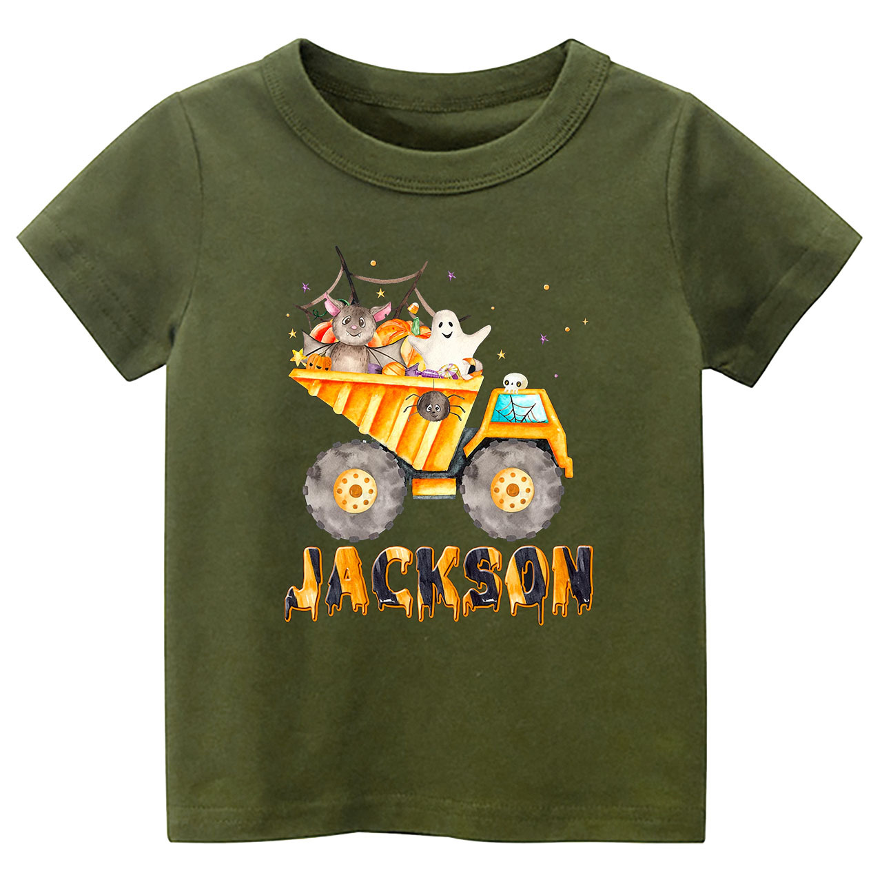 Personalized Dump Truck Halloween Kids Shirt 