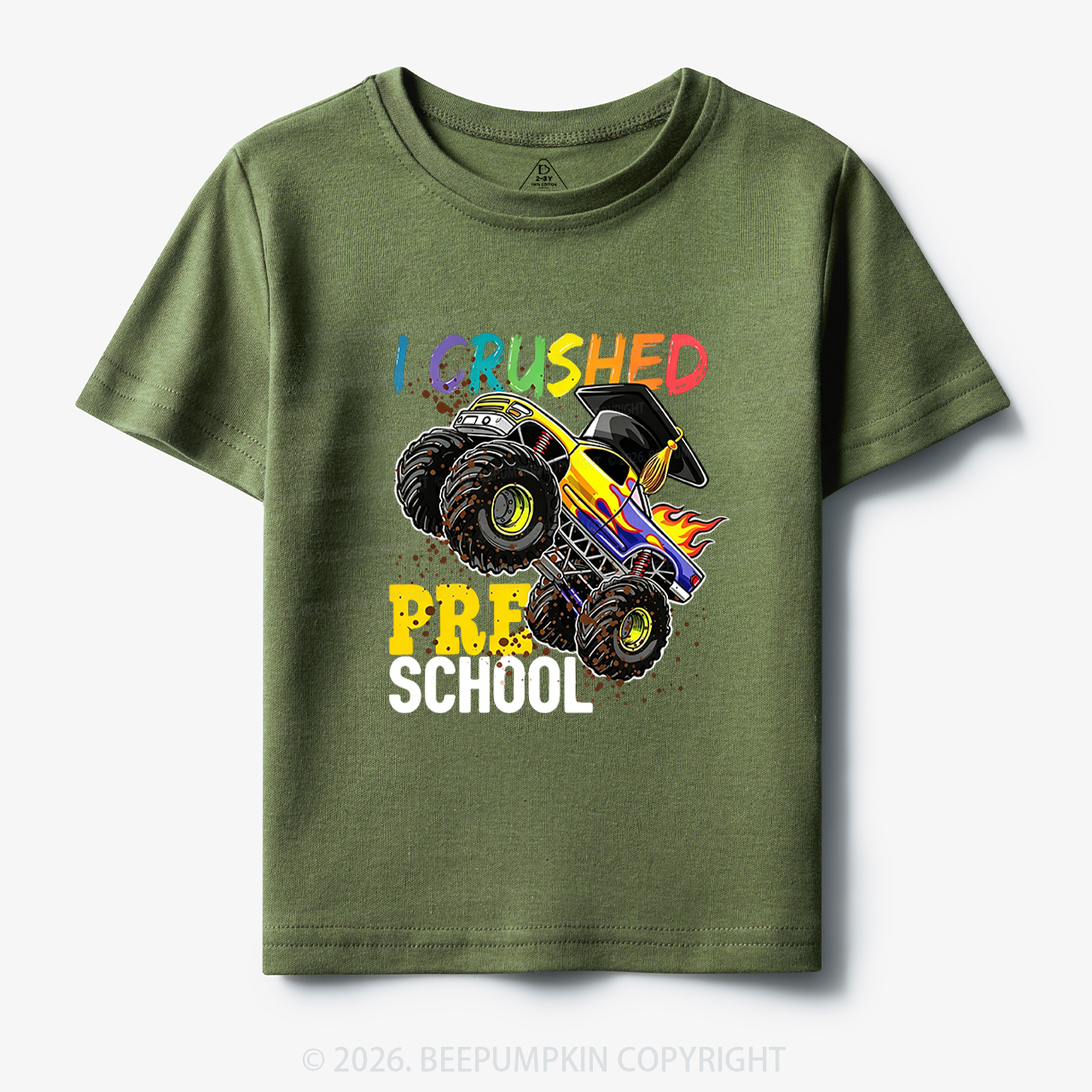 I Crushed Preschool Monster Truck Toddler&Kid's Tees