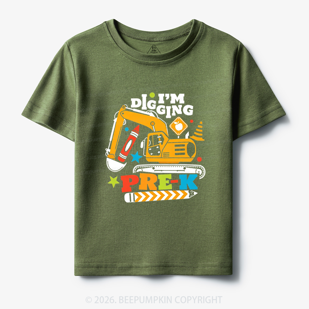 Excavator I'm Digging Pre-K Toddler&Kid's Tees